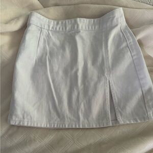 Princess Polly Lola white miniskirt with slit